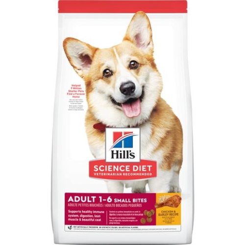 35Lb Hill's Science Diet Adult Small Bites Dry Dog Food, Chicken & Barley