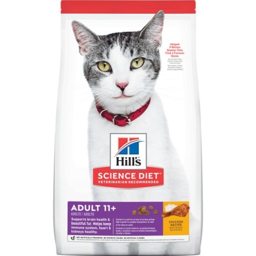 3.5Lb Hill's Science Diet Senior 11+ Dry Cat Food, Chicken Recipe