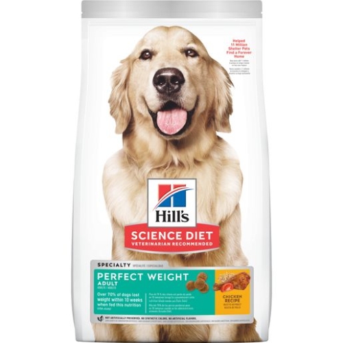 3Lb Hill's Science Diet Adult Perfect Weight Dry Dog Food, Chicken Recipe