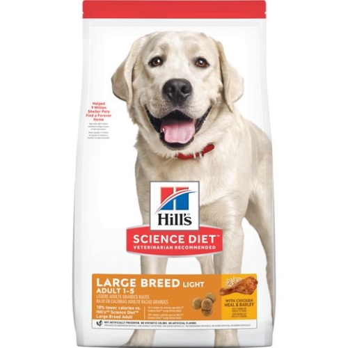 15Lb Hill's Science Diet Adult Light Large Breed Dry Dog Food, Chicken Meal