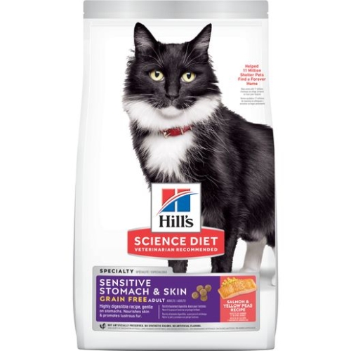 13Lb Hill's Science Diet Adult Sensitive Stomach & Skin Grain Free Dry Cat