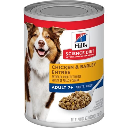 13Oz Hill's Science Diet Senior 7+ Canned Dog Food, Chicken & Barley Entrée