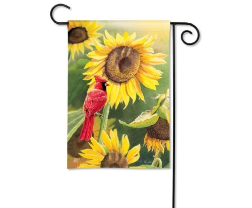 Garden Flag Sunflower Cardinal