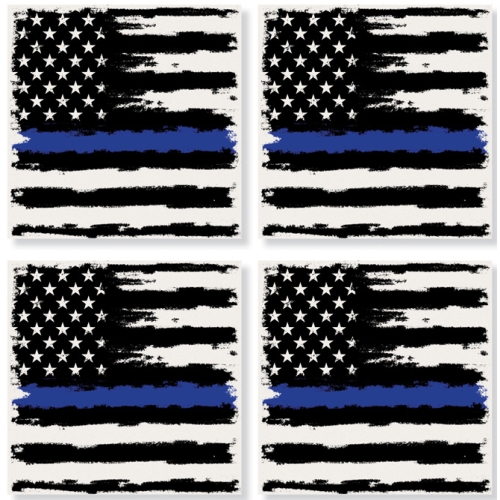 Coaster Blue Line Flag