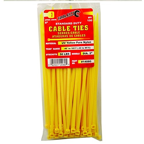 CABLE TIE YEL 8" 50# 100ct SD