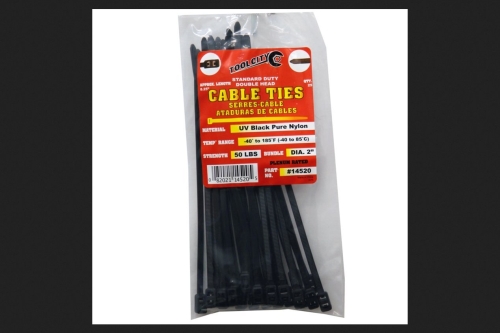 CABLE TIE BLK 8.25" 50# 25ct SD