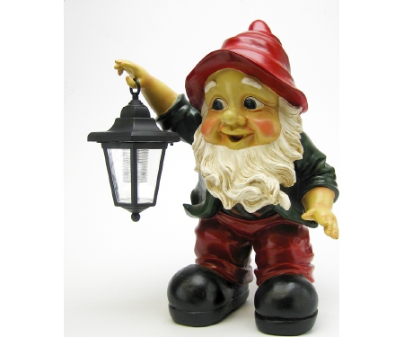 Statue Edison Lantern Gnome