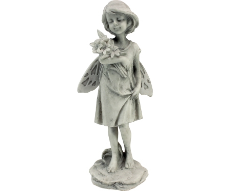 Statue Fairy W/ Flowers