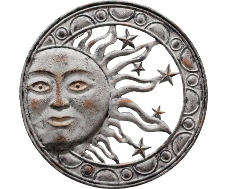 20" Metal Sun With Dots