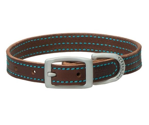 Weaver Collar Leather 3/4"X13" Blue Stitch