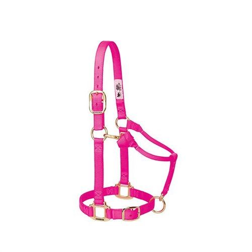 Horse Halter Nylon Suckling Dark Pink W/ Snap Cheek