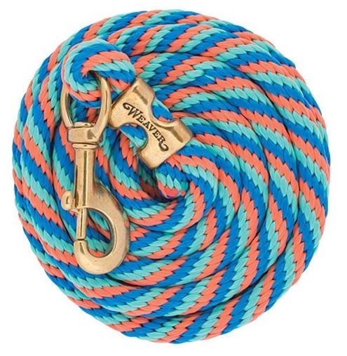 Lead Rope 10' French Blue, Coral, Mint