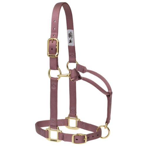 Horse Halter Nylon Yearling Mauve W/ Snap Cheek