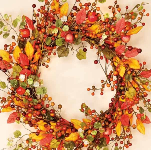 Wreath 18" Fall Berryw/ Foliage