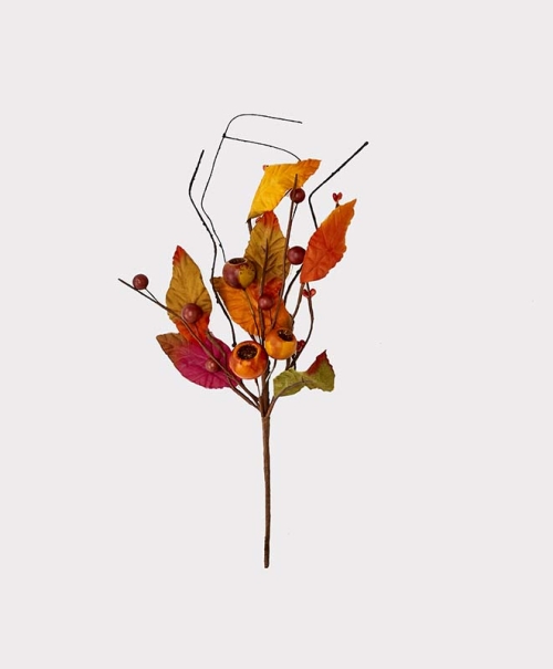 Fall Decor 12" Leaf & Pod Pick