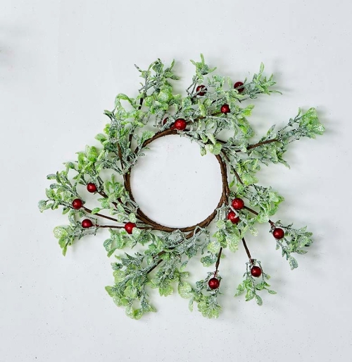 Candle Ring 4.25" Red Berries