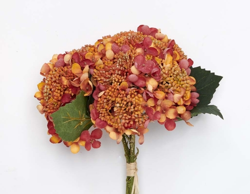 12"hydrangea Bouquet Orange