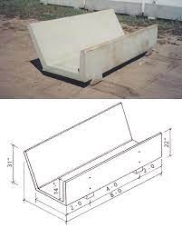 8' Wide J Bunk Feeder Concrete