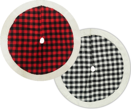 Tree Skirt 20" Astd Buff Plaid