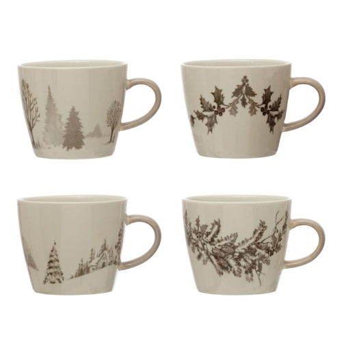 Mug 5" Winter Scene Astd