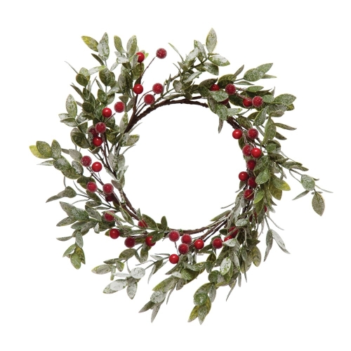 Wreath 12" Leaves & Berries