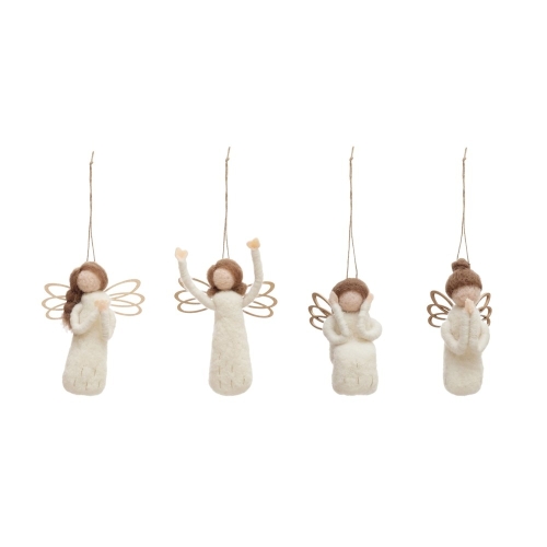 Ornament Wool Angels Astd