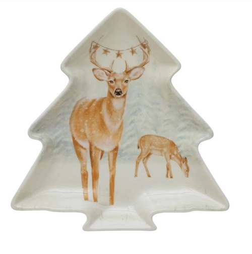 Tree Shaped Platew/deer