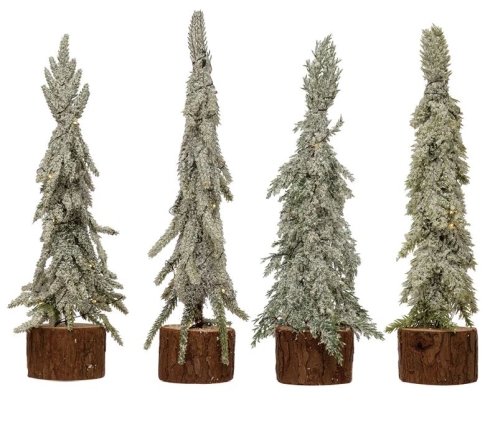 11"h Faux Fir Tree W/led