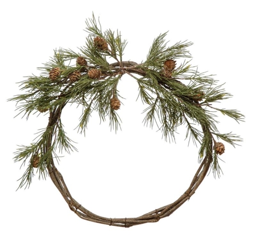 19" Faux Jack Pine Wreath