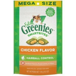 Greenies Chicken Hairball Control Cat Treat 4.6oz