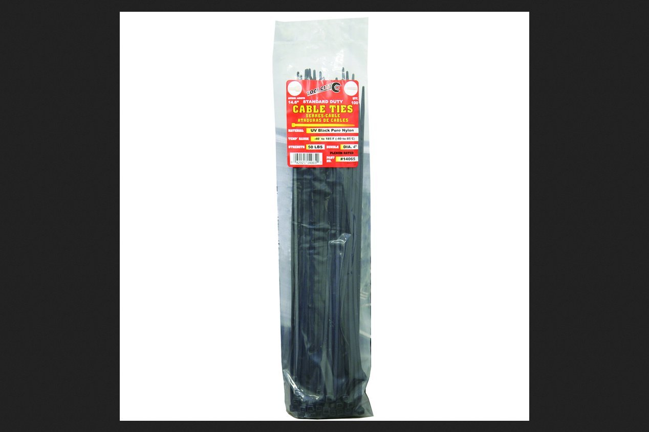 CABLE TIE BLK 14.6" 50# 100ct SD