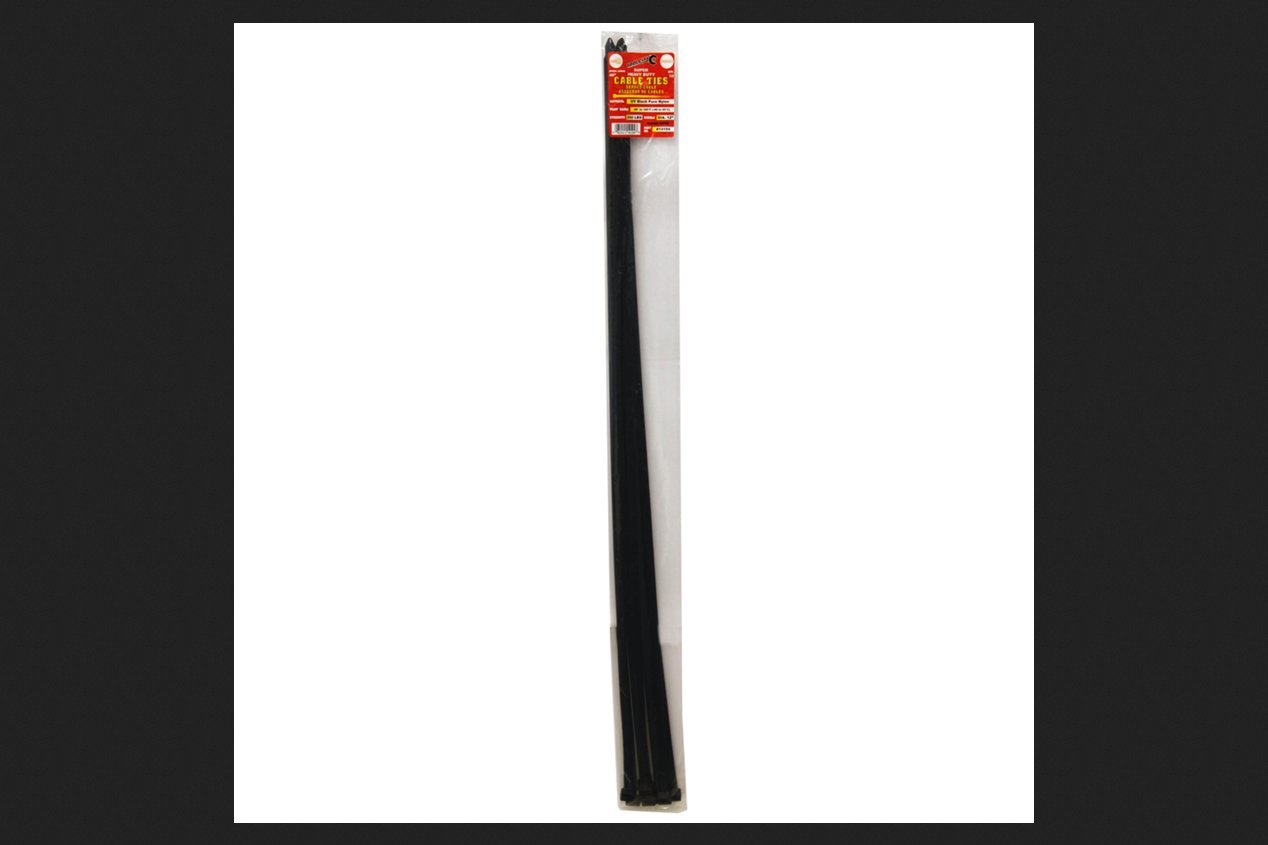 CABLE TIE BLK 40" 250# 10ct SHD
