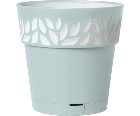 Planter 5.9" Blue Leaf