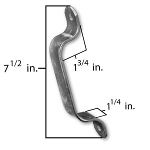 Door Pull Jumbo Zinc