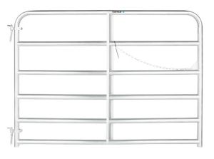 Tube Gate 1-3/4in Galvanized 6ft