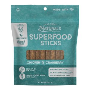 Dog Treat Naturals Chicken & Cranberry Sticks 10oz