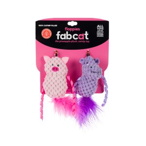 Fabcat Floppy Hippo & Pig Toy