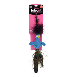 Fabcat Floppy Peacock Teaser Toy