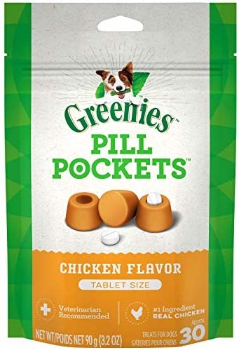 Greenies Pill Pocket Dog Chicken Tablet Size 3.2oz