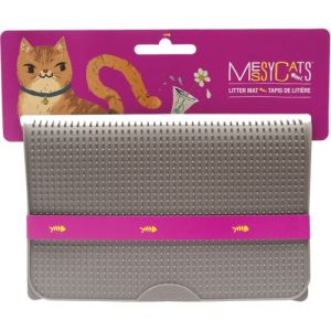 Messy Cats Litter Mat Gray