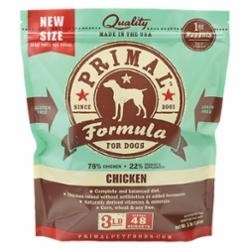 3Lb Primal Dog Chicken Nuggets Frozen Raw
