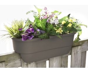 Planter Deck Rail 24" Dark Walnut