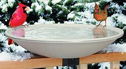 Heated Birdbath With Deckmount