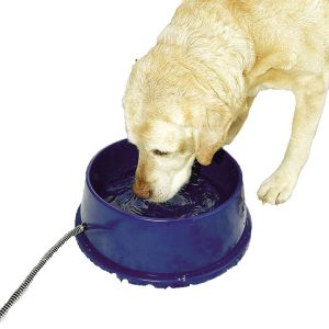 K&h 96oz Heated Pet Bowl Blue