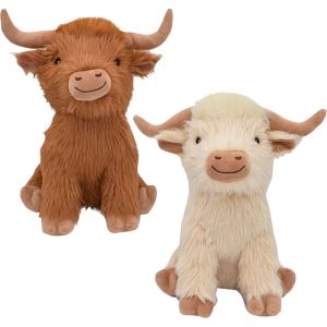 Plush Highland Cow Dog Toy