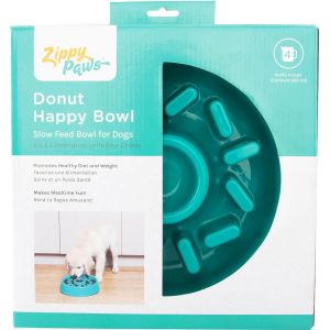 Zippy Paws Slow Feed Bowl Green Donut