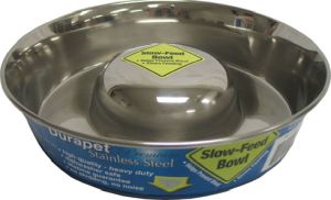 Dog Bowl Stainless Steel Slow Feed Bowl Large