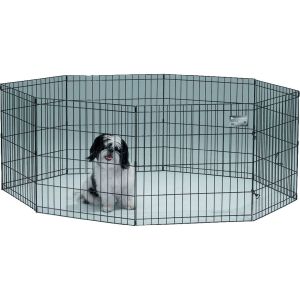 Exercise Pen 24X24 Black 8 Panel