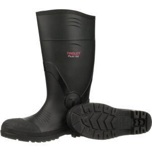 SZ 6 BLK PVC Sock Boot