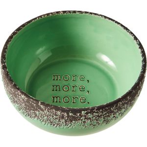 Dog Dish More More More Grn 7"